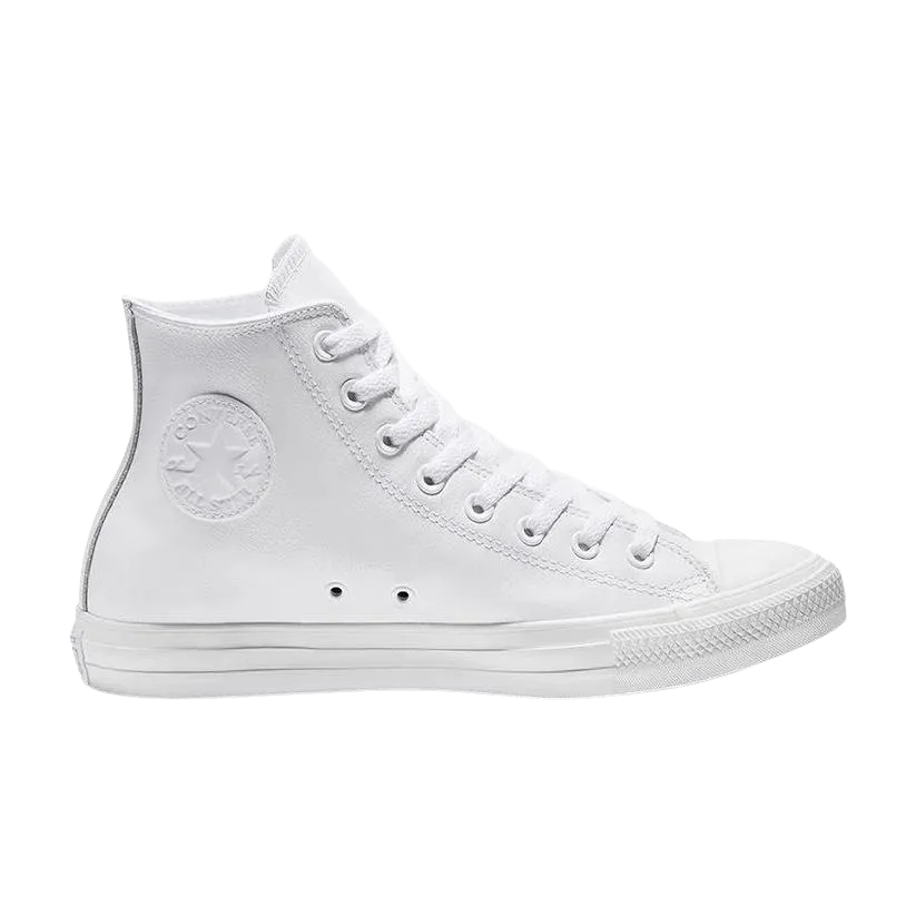 - Converse Unisex Mono White Leather Hi - (1T406) - LH - R1L7