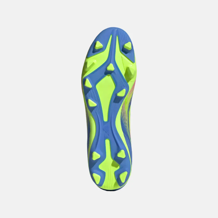 Adias F50 Club Firm/Multi-Ground Men's Football Shoes -Blue Fusion/Lucid Lemon/Lucid Pink