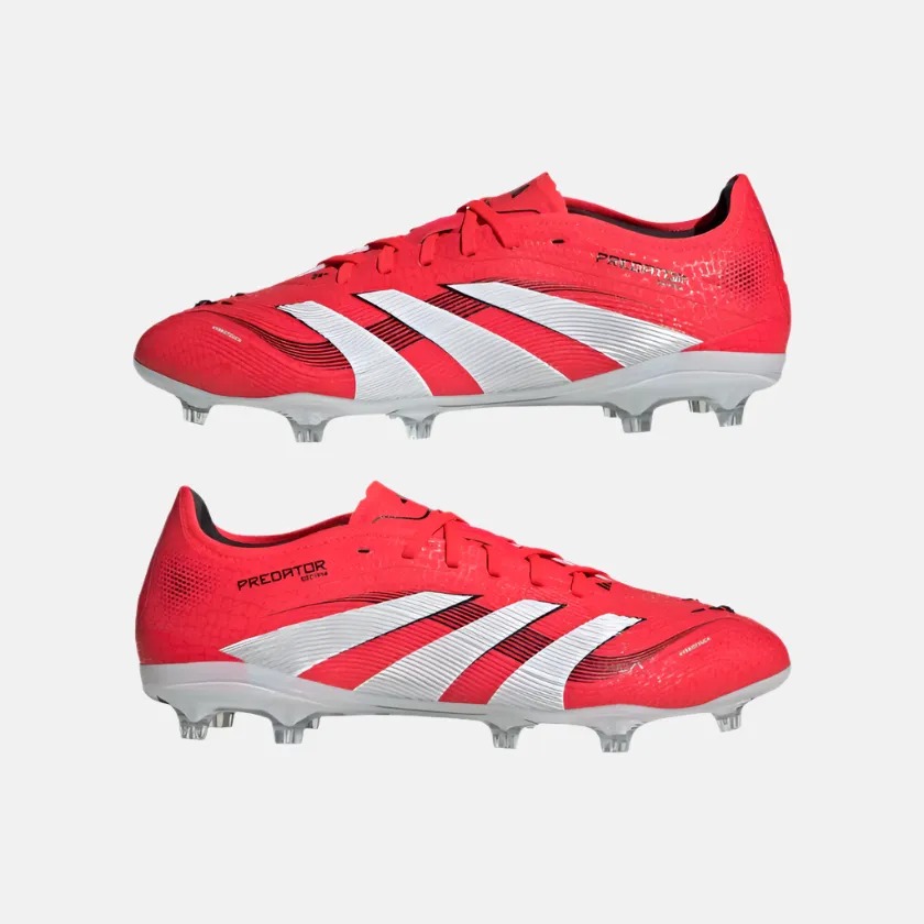Adidas Predator Pro Firm Ground Unisex Football Shoes -Lucid Red/Cloud White/Core Black