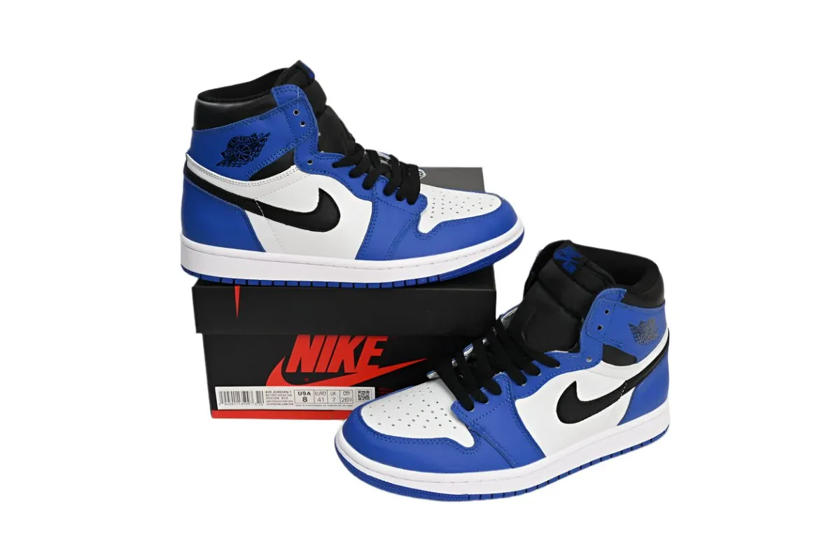 Air Jordan 1 High Blue and White Sneaker