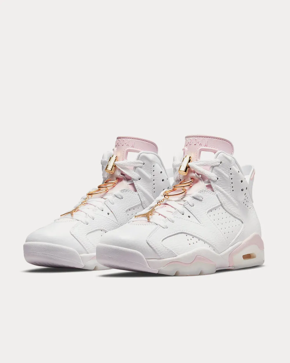 Air Jordan 6 Retro White / Gold / Sail High Top Sneakers