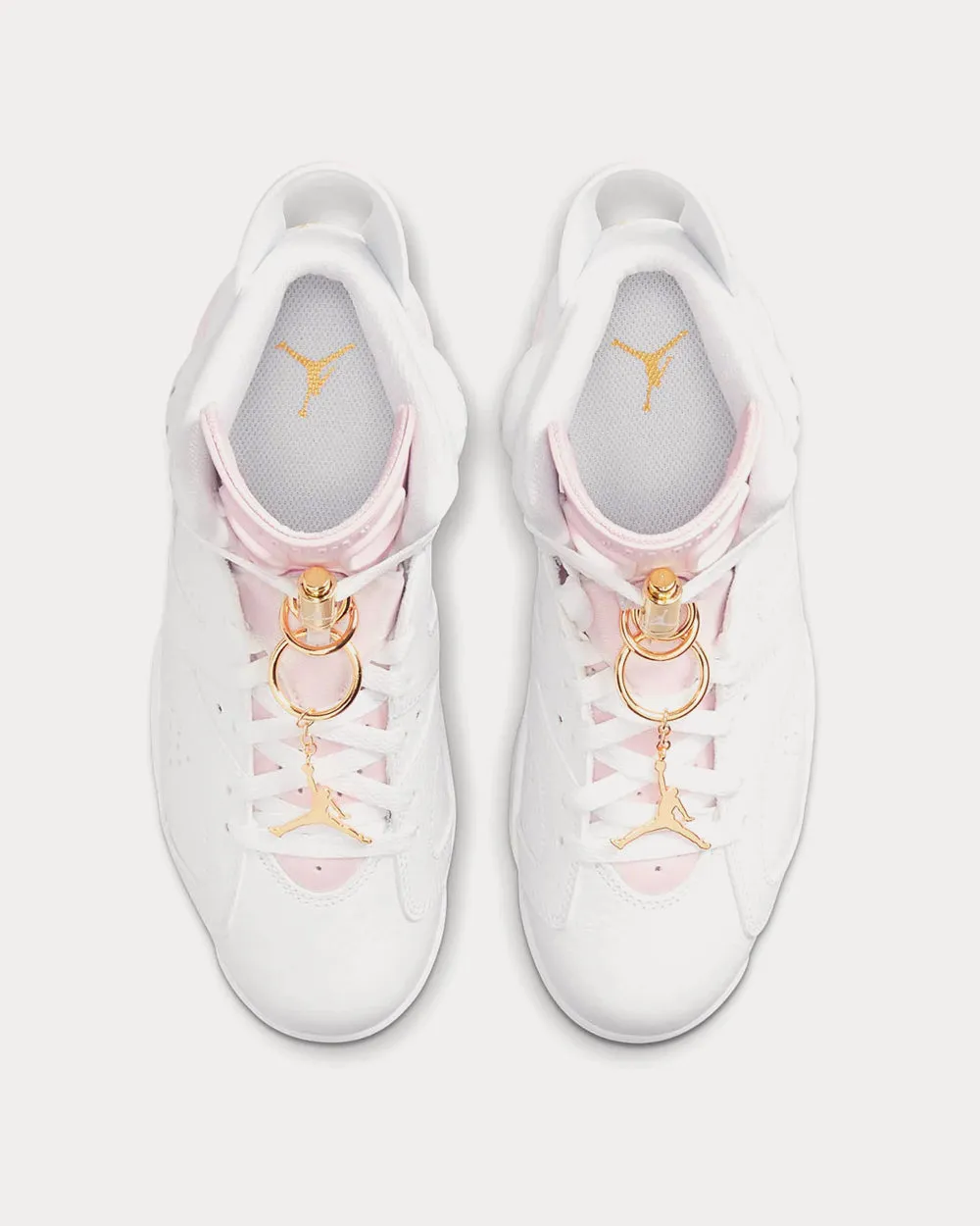 Air Jordan 6 Retro White / Gold / Sail High Top Sneakers
