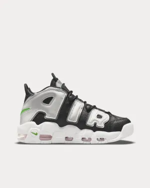 Air More Uptempo Black / Metallic Silver / Green Strike / Summit White High Top Sneakers