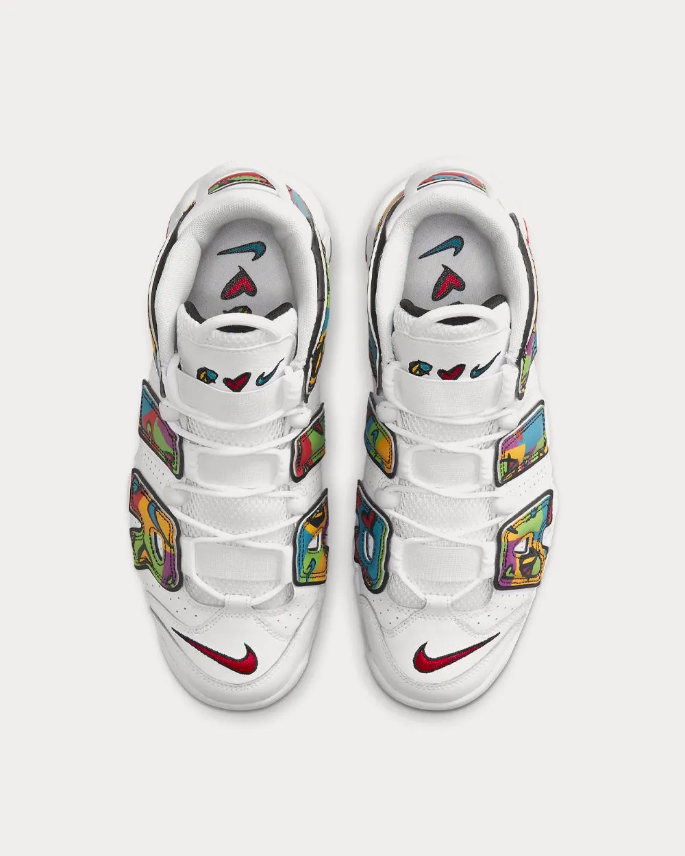 Air More Uptempo White / Black / University Gold / University Red High Top Sneakers