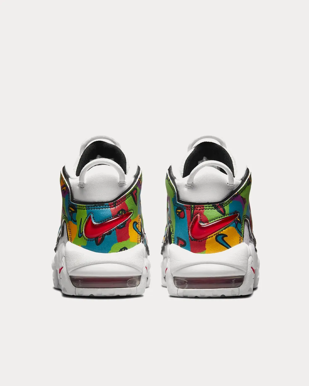 Air More Uptempo White / Black / University Gold / University Red High Top Sneakers