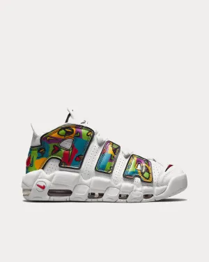 Air More Uptempo White / Black / University Gold / University Red High Top Sneakers