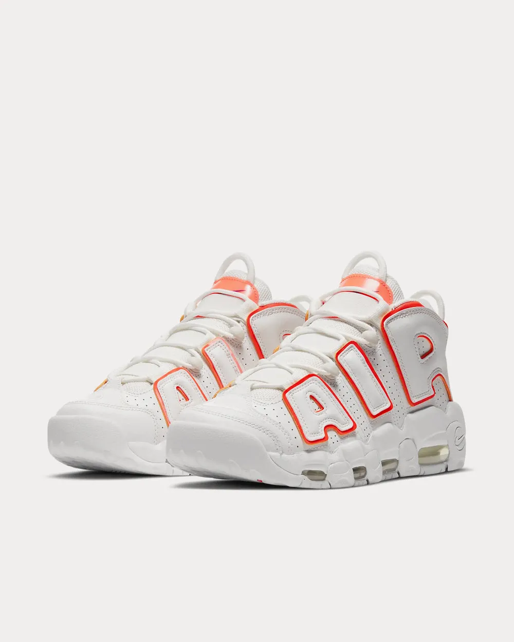 Air More Uptempo White High Top Sneakers