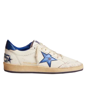 Ball Star Nappa Upper Laminated in White & Bluette