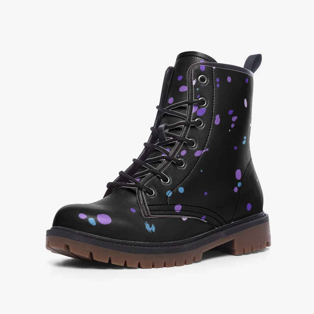 Black Galaxy Drip Combat Boots ( For Women| Men)
