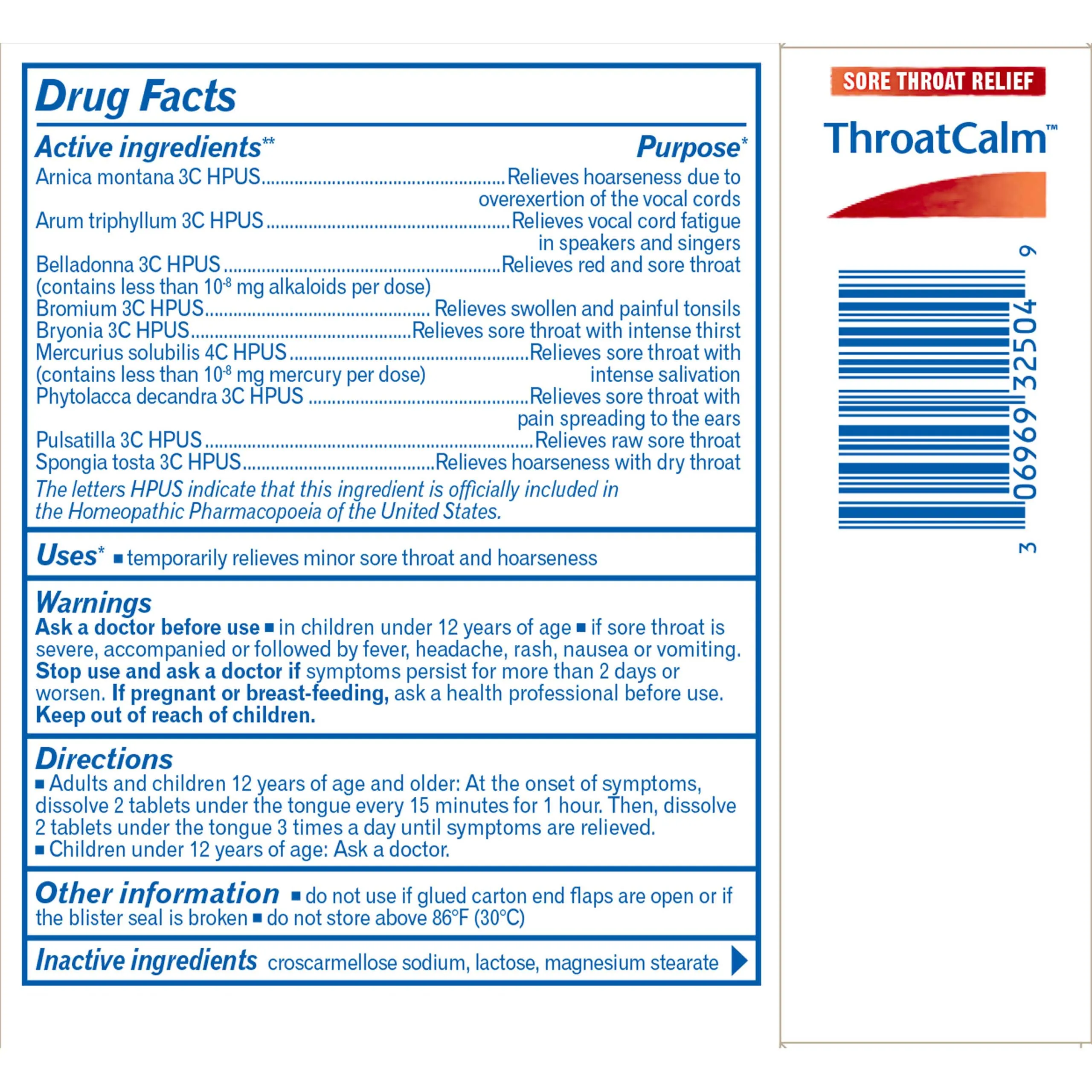 Boiron Homeopathics ThroatCalm