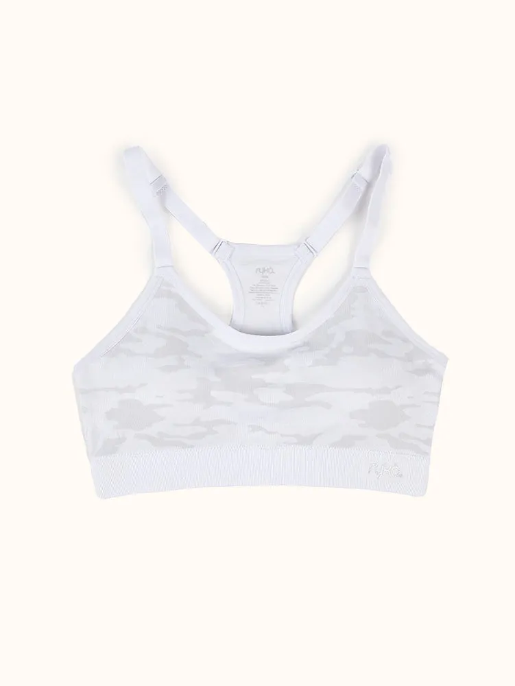 Camo Pattern Cami Sports Bra (2 Pack) - Black/White