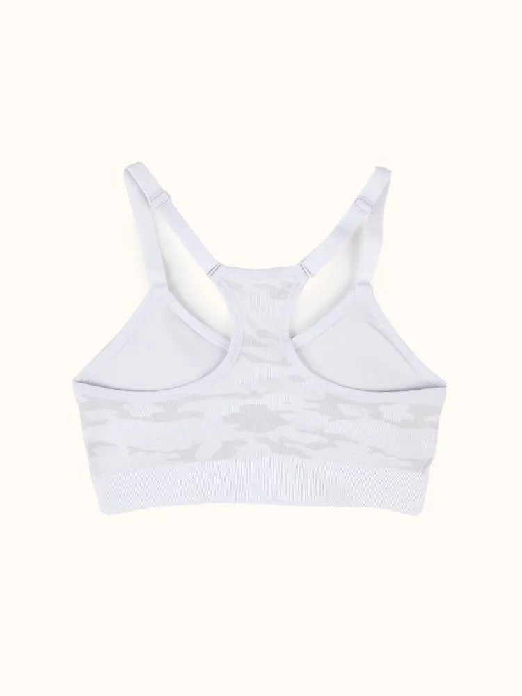 Camo Pattern Cami Sports Bra (2 Pack) - Black/White