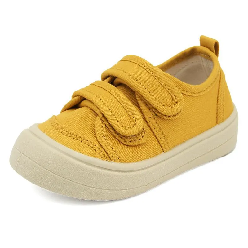 Children's Canvas Shoes Spring And Autumn Velcro Boys 'and Girls' Sneakers Big Toe Cloth Shoes