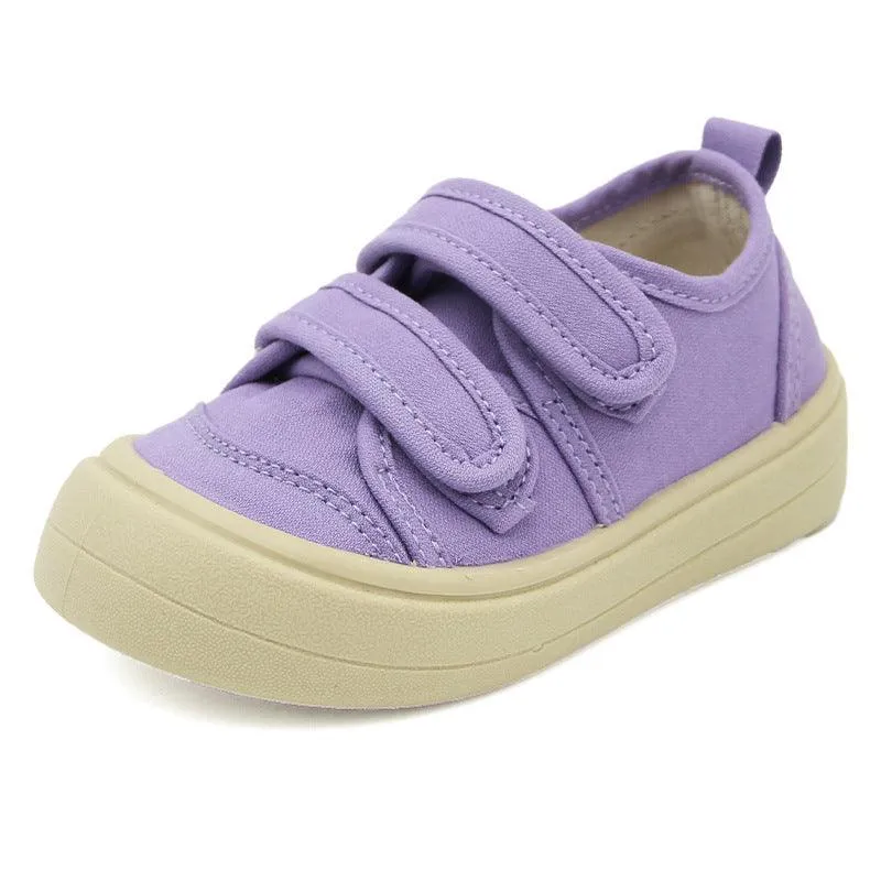 Children's Canvas Shoes Spring And Autumn Velcro Boys 'and Girls' Sneakers Big Toe Cloth Shoes