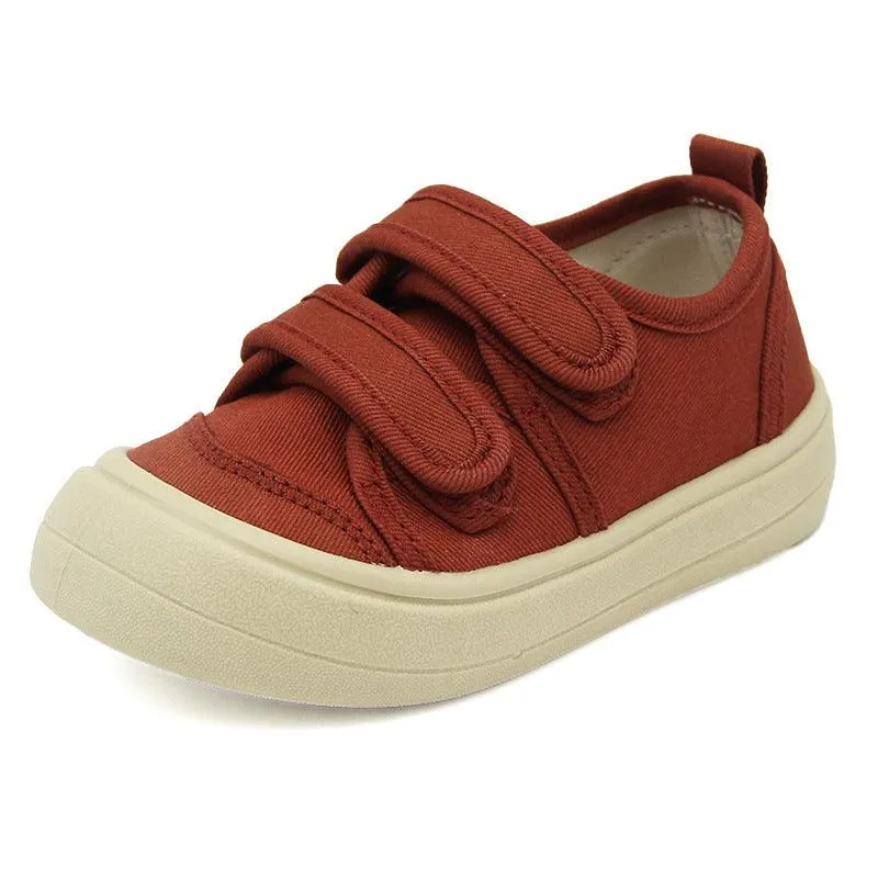 Children's Canvas Shoes Spring And Autumn Velcro Boys 'and Girls' Sneakers Big Toe Cloth Shoes