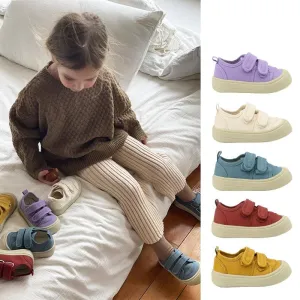 Children's Canvas Shoes Spring And Autumn Velcro Boys 'and Girls' Sneakers Big Toe Cloth Shoes