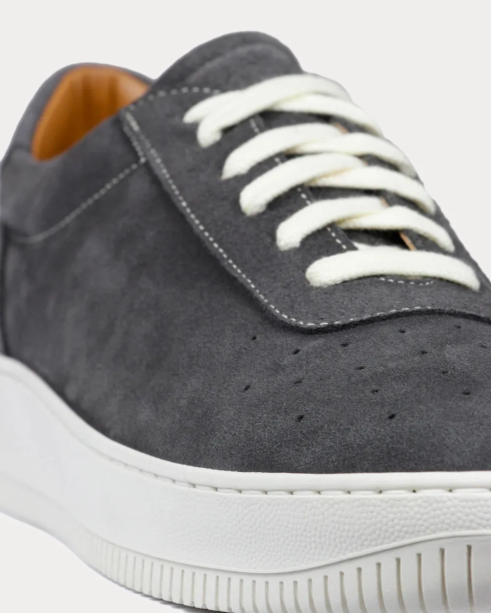 Clement Suede Contrast Grey Low Top Sneakers
