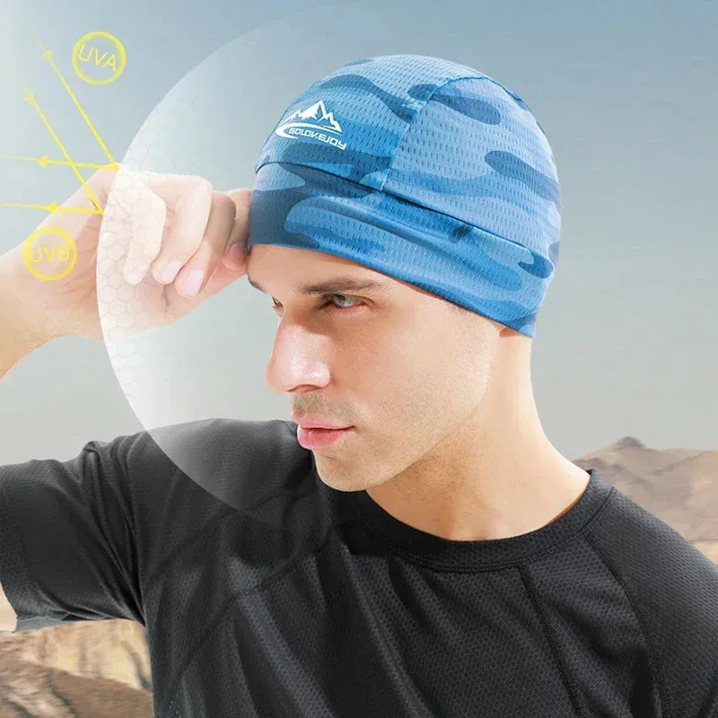 Cooling Skull Cap Helmet Lining Breathable Sweat Wicking Cycling Sports Running Hat Comfortable Outdoor Hiking Cap Quick Dry Cap
