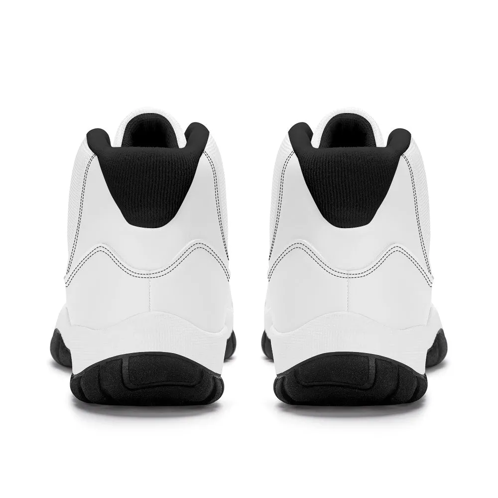 Customizable High Top Air Retro Sneakers (Black Lace)