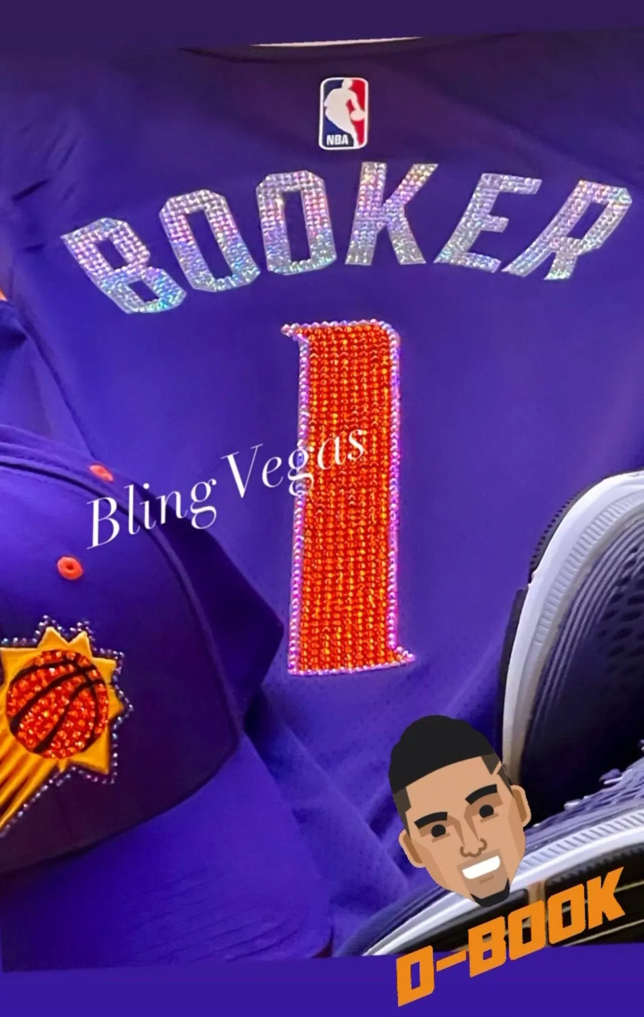 Customized Bling Devin Booker SUNS Basketball Jersey