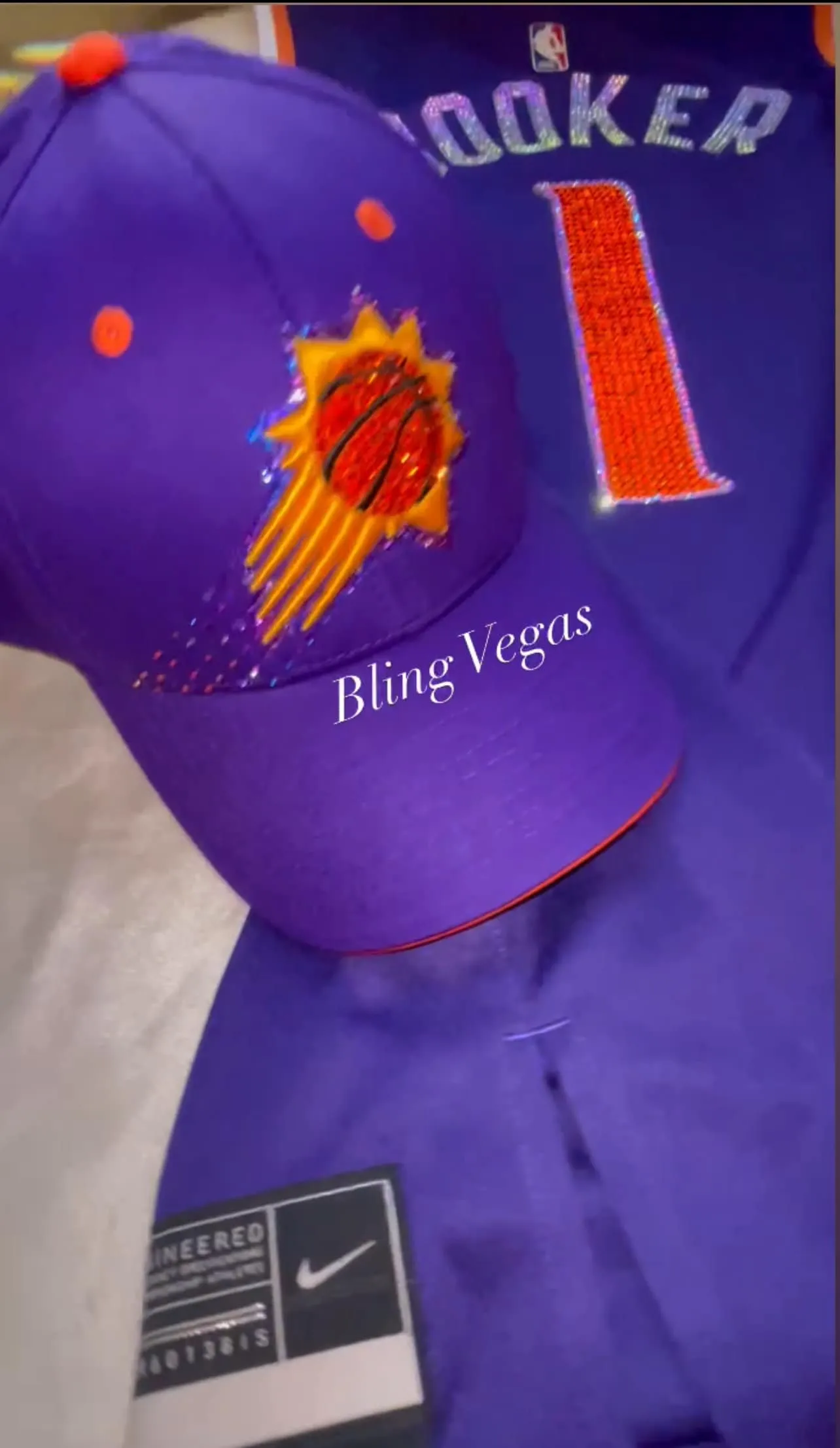 Customized Bling Devin Booker SUNS Basketball Jersey