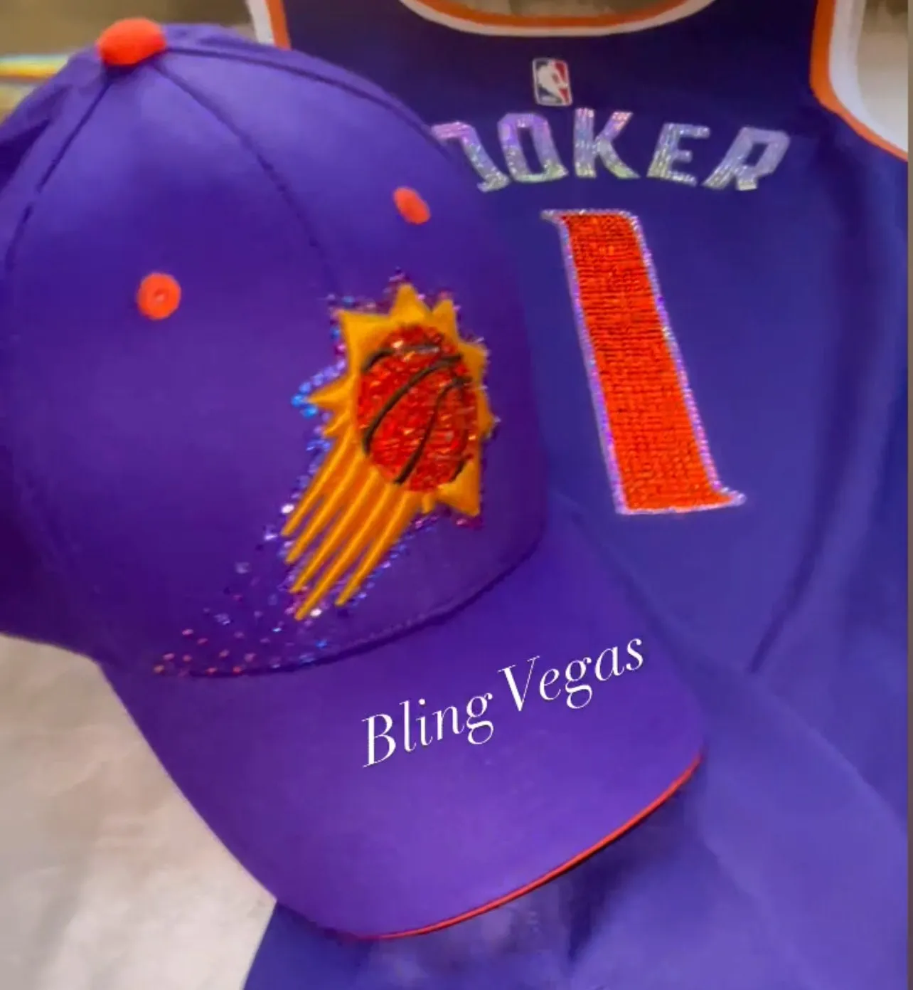 Customized Bling Devin Booker SUNS Basketball Jersey