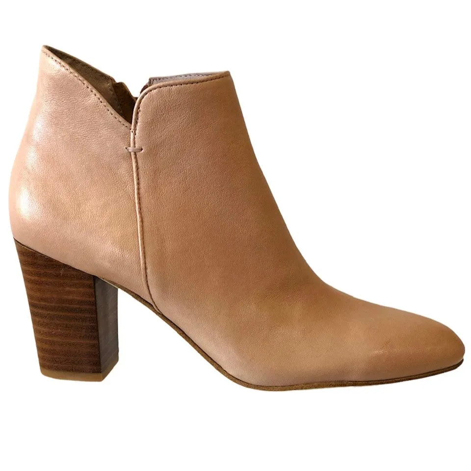 Django Juliette LUCIO BLUSH NUDE Leather Ankle Boots