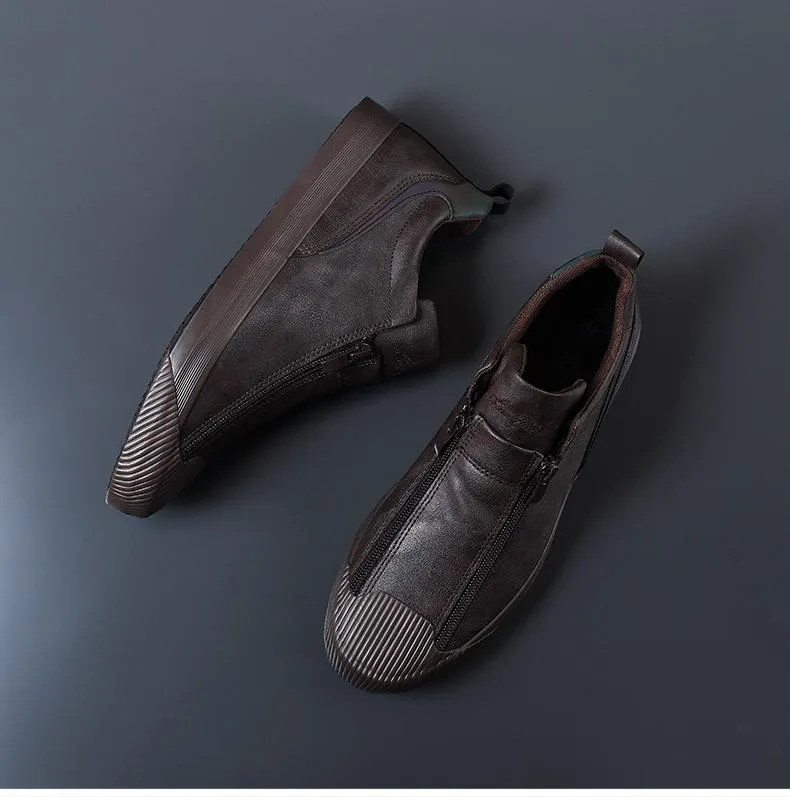 Double Zipper Casual Versatile Shoes