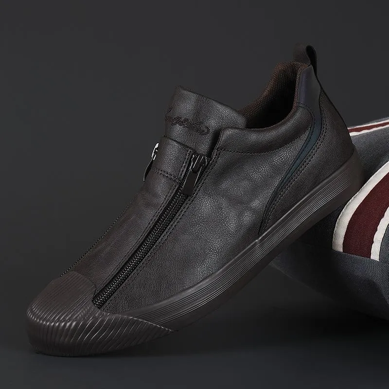 Double Zipper Casual Versatile Shoes