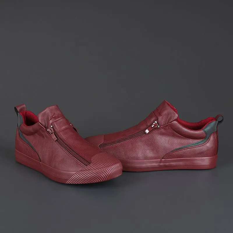 Double Zipper Casual Versatile Shoes