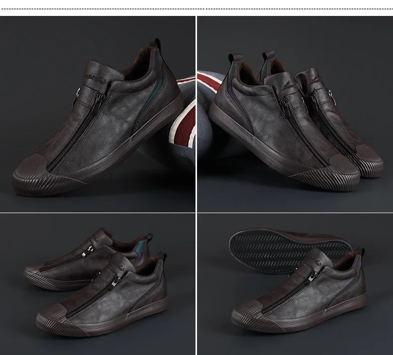 Double Zipper Casual Versatile Shoes