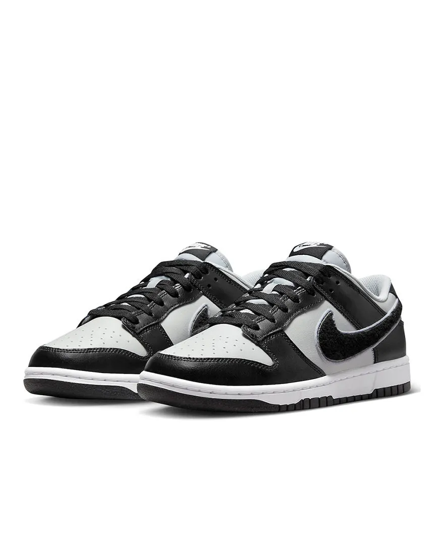 Dunk Low Chenille Swoosh Black Grey