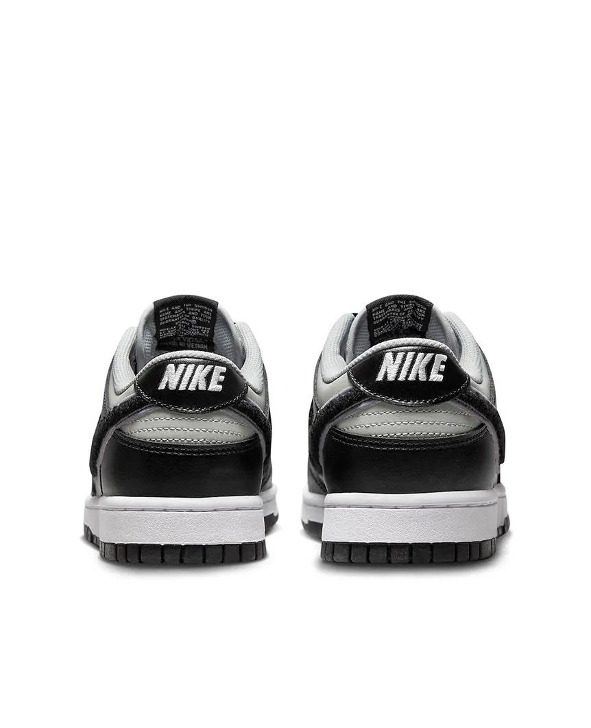 Dunk Low Chenille Swoosh Black Grey
