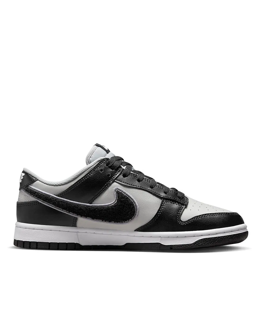 Dunk Low Chenille Swoosh Black Grey