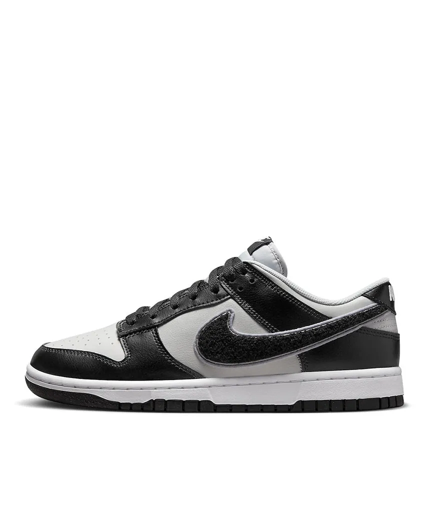 Dunk Low Chenille Swoosh Black Grey