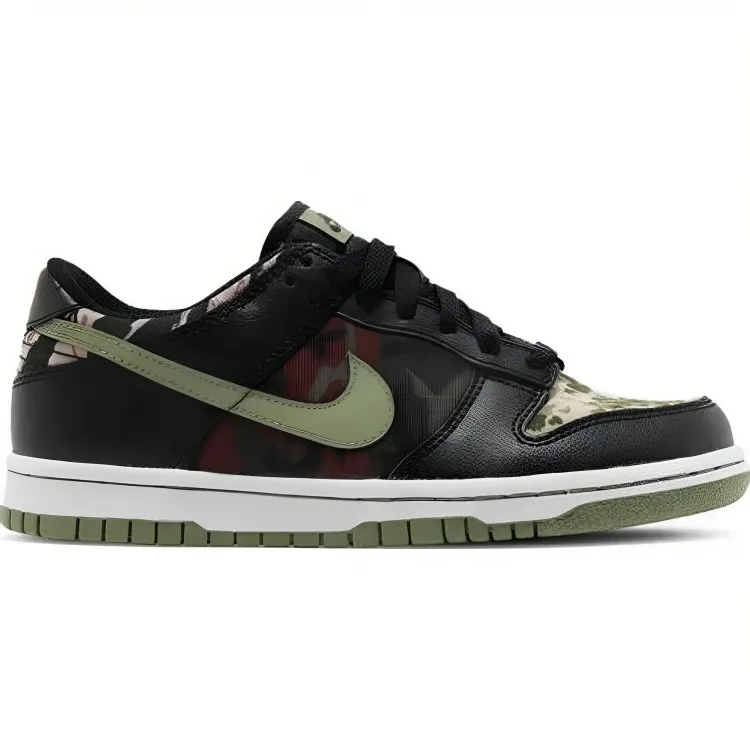 Dunk Low SE GS 'Black Multi-Camo'