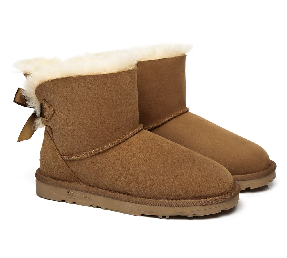 EVERAU® Women Mini Back Single Bow Boots