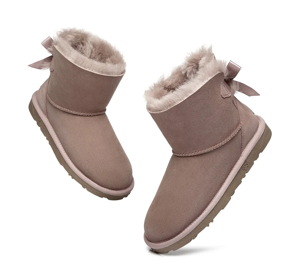 EVERAU® Women Mini Back Single Bow Boots