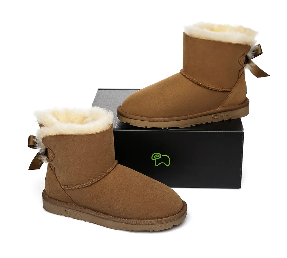 EVERAU® Women Mini Back Single Bow Boots