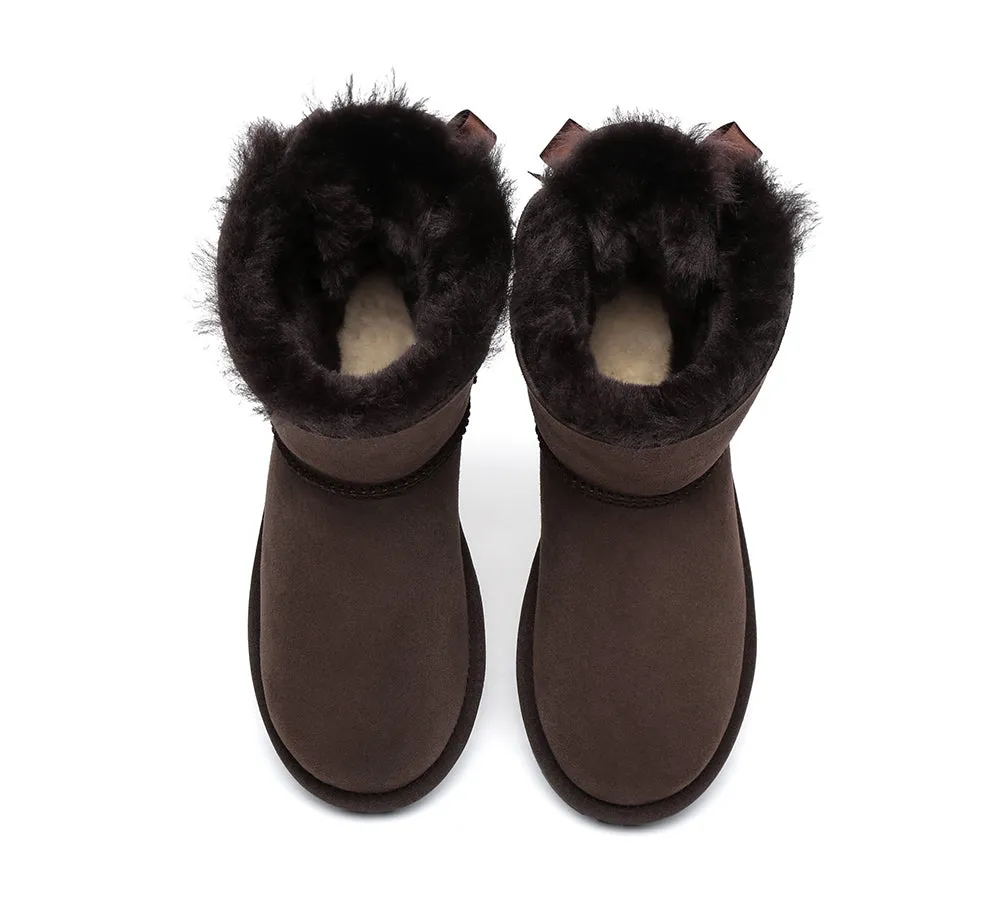 EVERAU® Women Mini Back Single Bow Boots