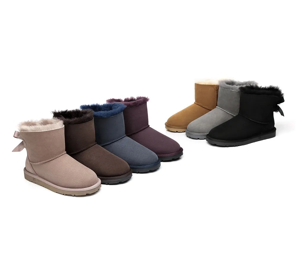 EVERAU® Women Mini Back Single Bow Boots