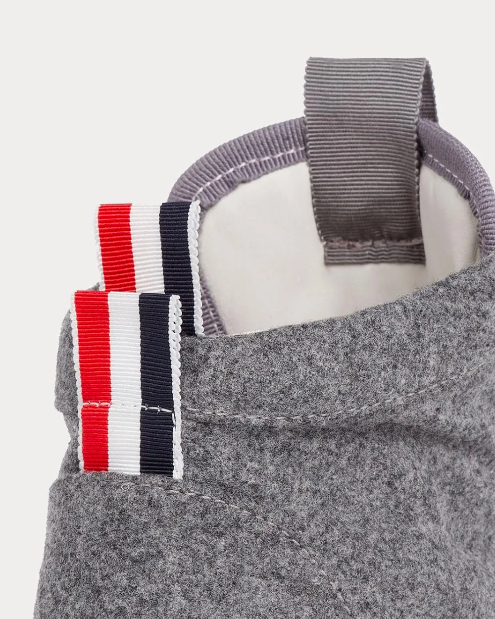 Flannel Covered Basketball Medium Grey High Top Sneakers