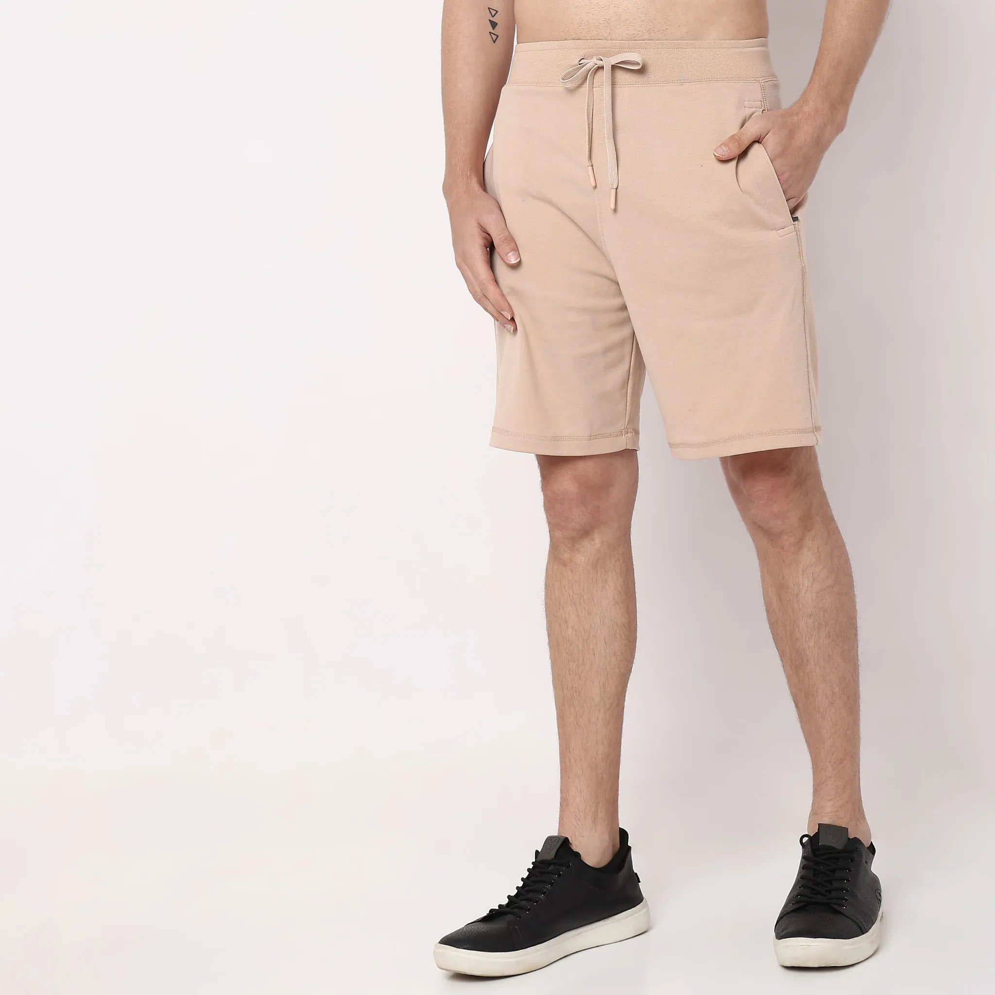 Flex Shorts - with Secure Mobile Pocket - Mid Rise Solid