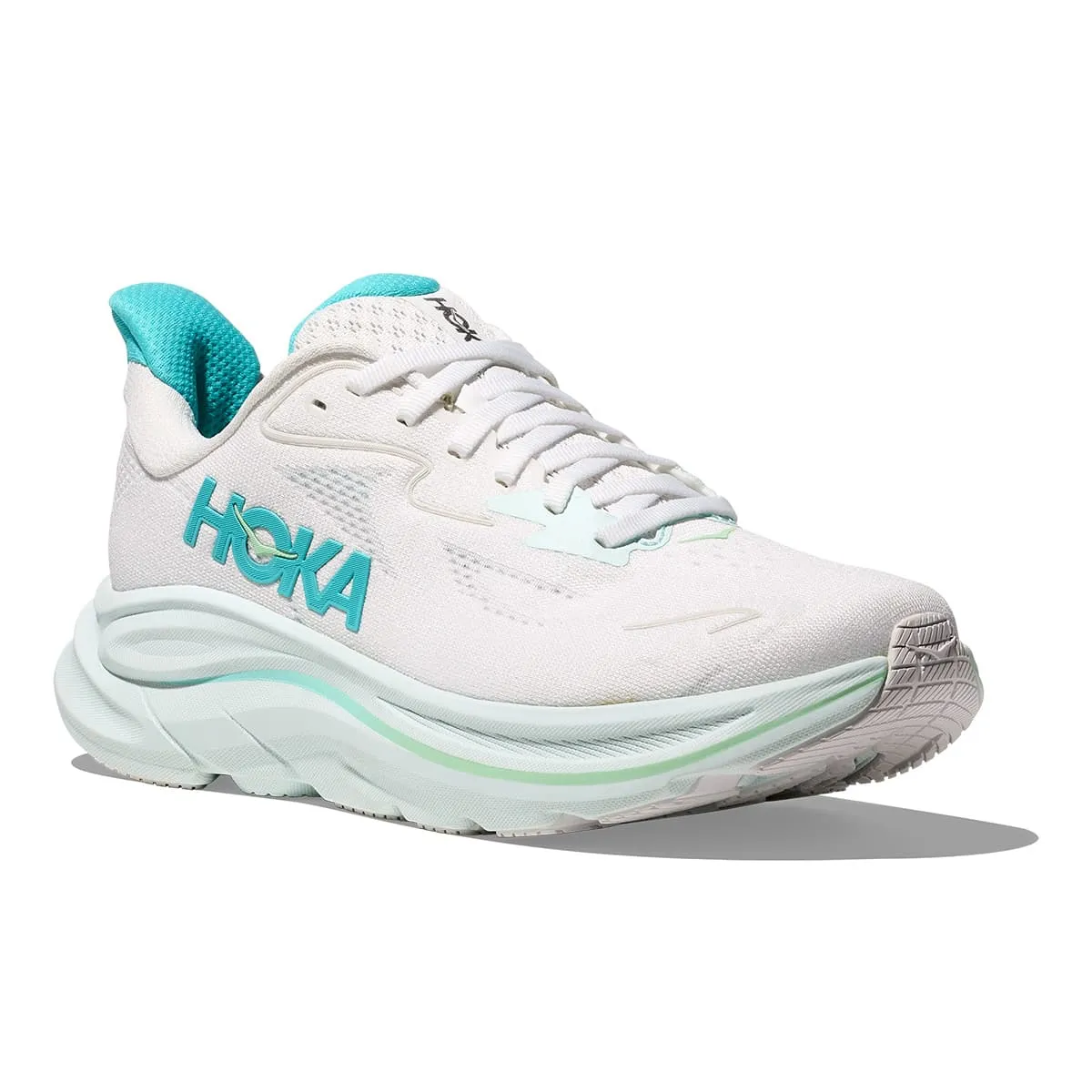 Hoka Clifton 10 Womens | White / Cielo Blue
