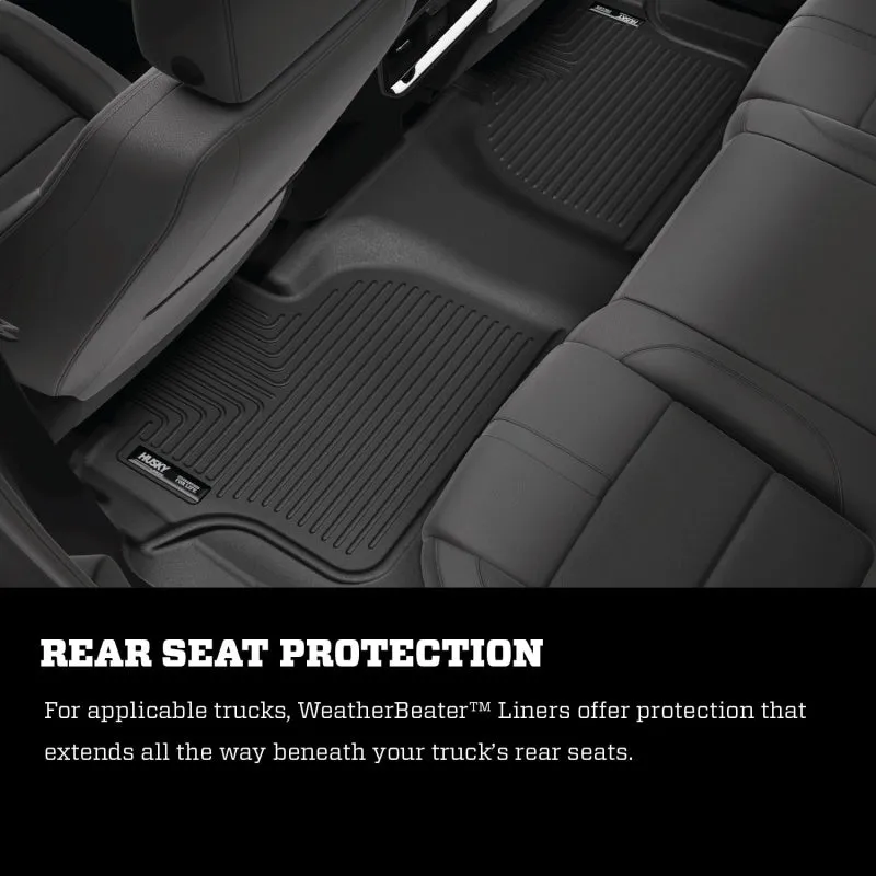 Husky Liners WeatherBeater Front / 2nd Row Floor Liner - Black - Hyundai Palisade 2020-24