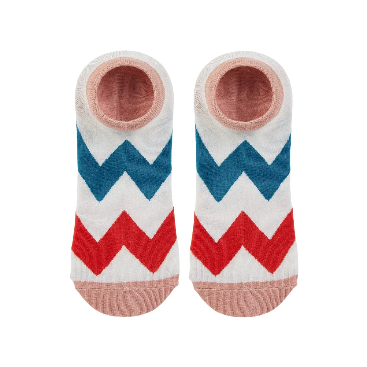 Jagged Printed Ankle Socks