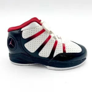 Jordan Play In These F (TD) White Varsity Red Black Toddler Sneakers 441407 101