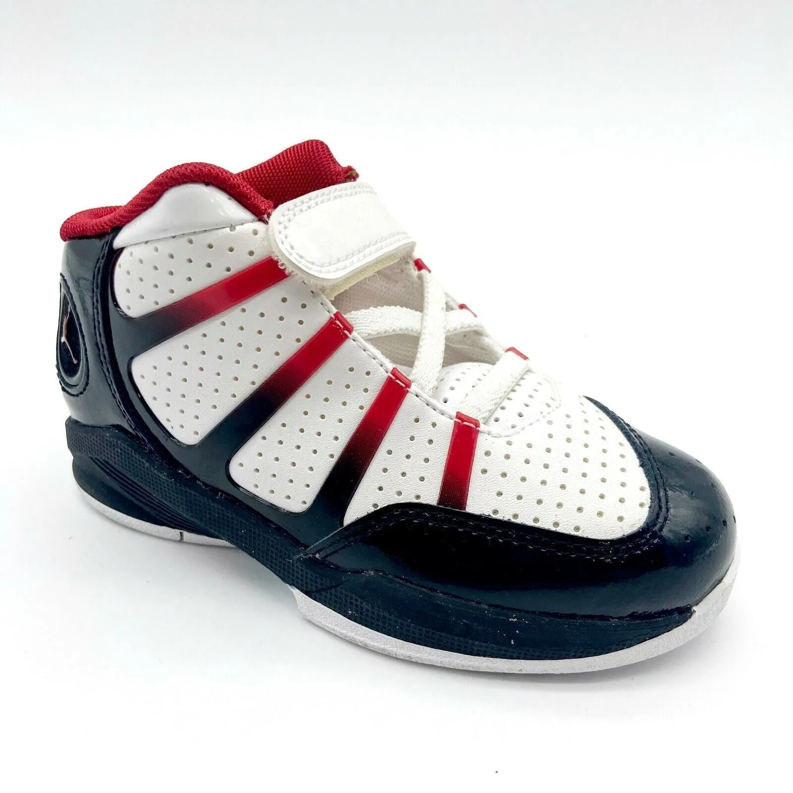 Jordan Play In These F (TD) White Varsity Red Black Toddler Sneakers 441407 101