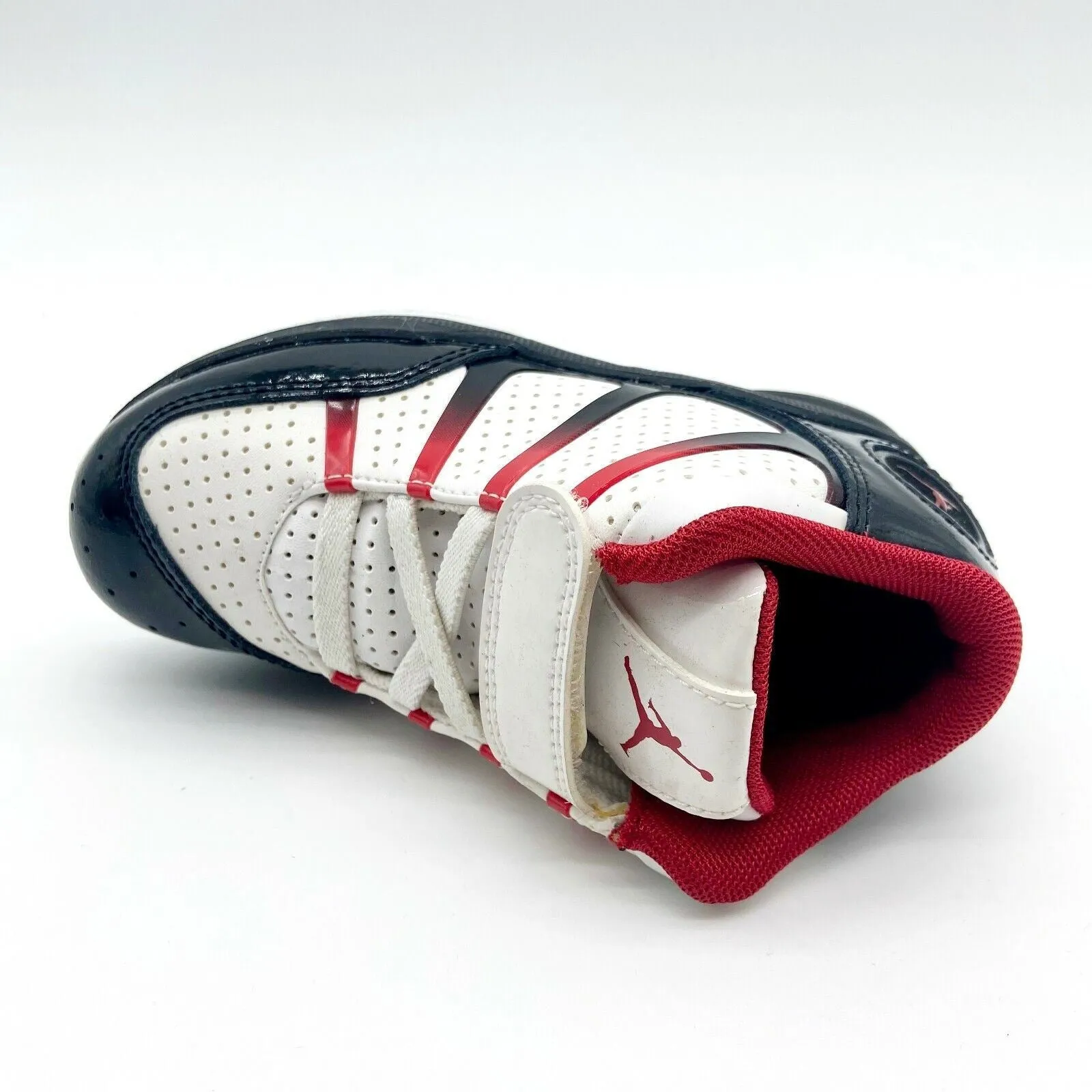 Jordan Play In These F (TD) White Varsity Red Black Toddler Sneakers 441407 101