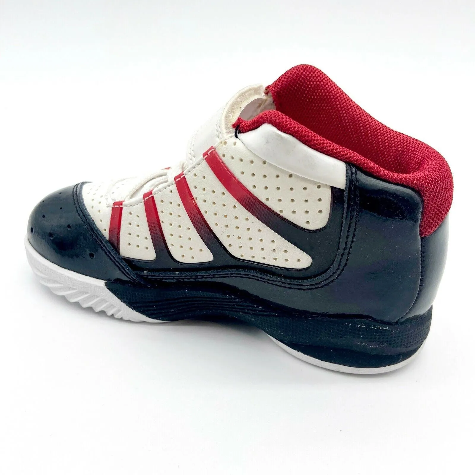 Jordan Play In These F (TD) White Varsity Red Black Toddler Sneakers 441407 101